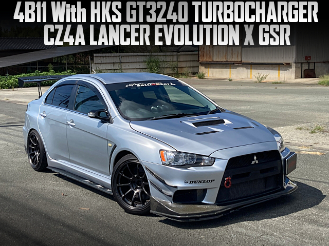 4B11 With HKS GT3240 TURBOCHARGER in the CZ4A LANCER EVOLUTION X GSR.