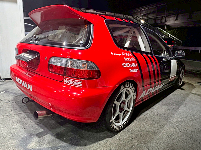 Rear exterior of ADVAN RACING Livery EG6 HONDA CIVIC SiR 2.