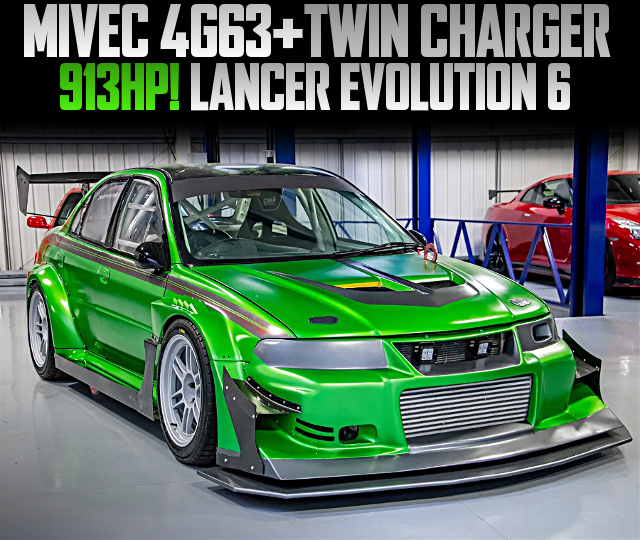 4G63 With TWIN CHARGER at 913HP, in the LANCER EVOLUTION 6.
