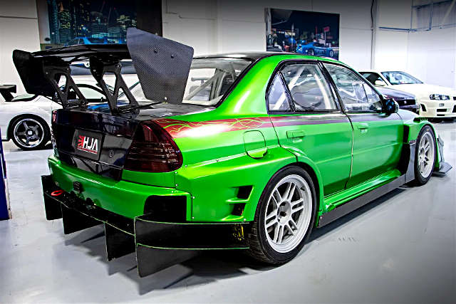 Rear exterior of LANCER EVOLUTION 6.