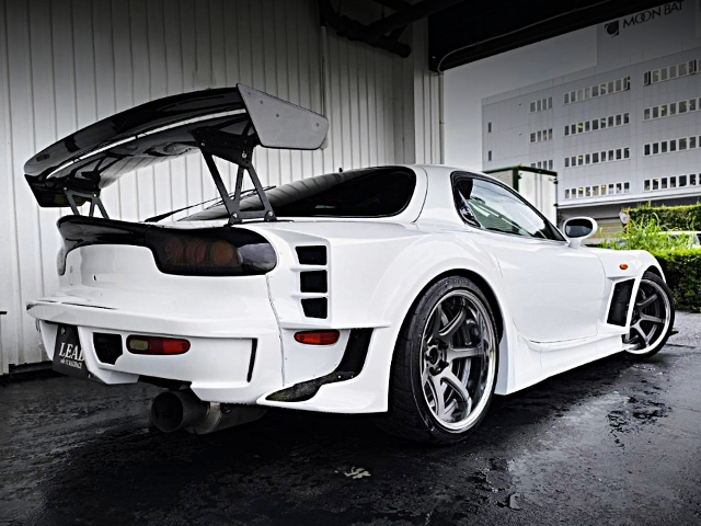 Rear exterior of PAN SPEED WIDEBODY FD3S RX-7 TYPE-RS.