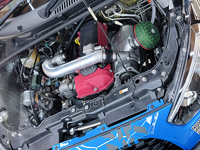 M13A engine With HKS GT2 supercharger.