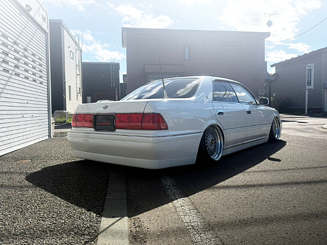 Rear exterior of JZS155 CROWN ROYAL SALOON.