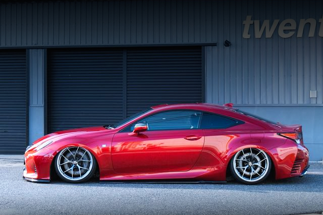 Side exterior of AVC10 LEXUS RC300h F-SPORT.