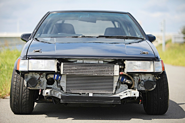 Oil cooler and Intercooler Installed AE86 COROLLA LEVIN.