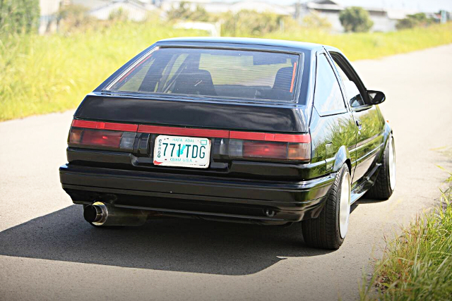 Rear exterior of AE86 COROLLA LEVIN GTV.