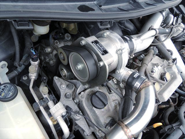HKS SUPERCHARGER on 2GR-FE engine.