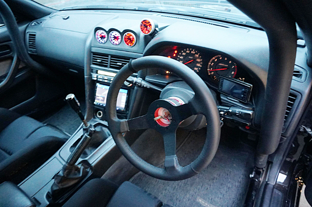Interior dashboard of ER34 SKYLINE 2-DOOR 25GT TURBO.