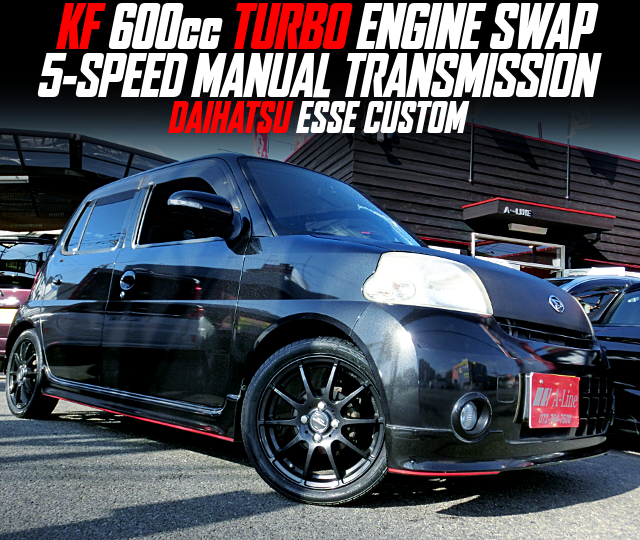 KF 600cc TURBO ENGINE swapped DAIHATSU ESSE CUSTOM of 5MT.