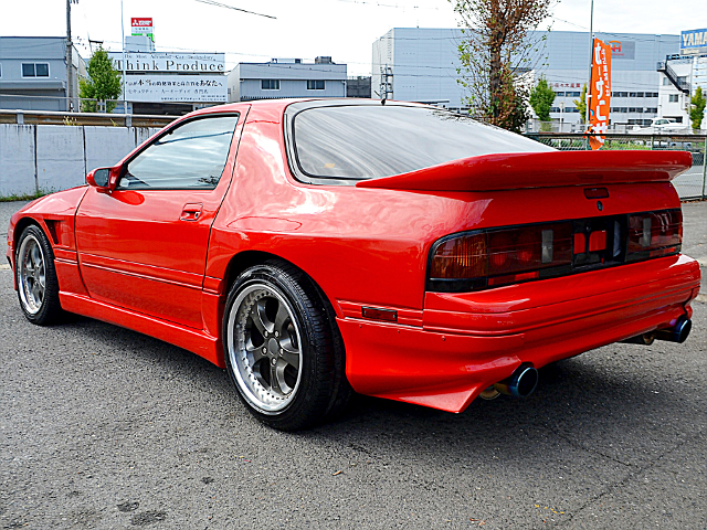 Rear exterior of WIDEBODY FC3S SAVANNA RX-7 GT-X.