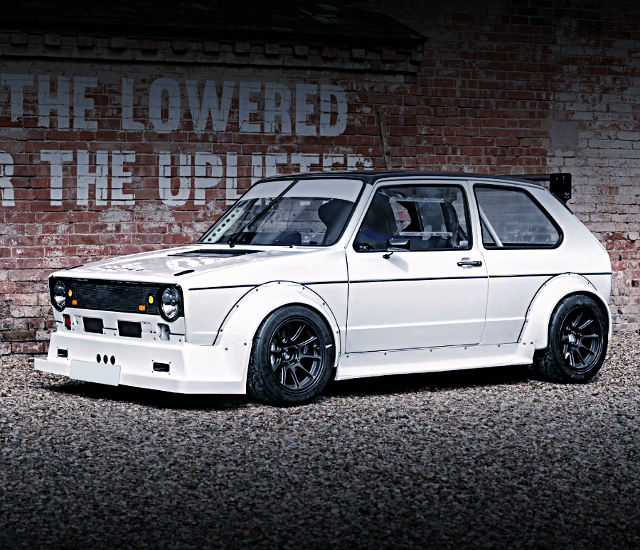 Front exterior of Volkswagen Golf Mk1.