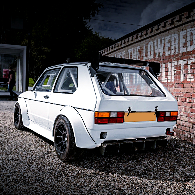 Rear exterior of Volkswagen Golf Mk1.
