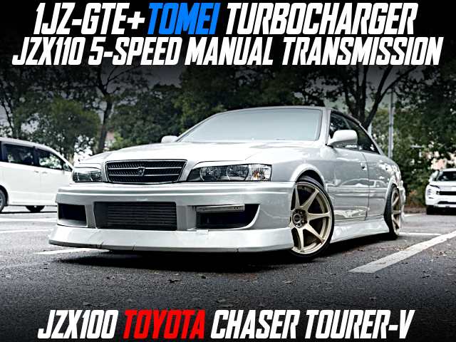 1JZ-GTE With TOMEI TURBOCHARGER, JZX110 5-SPEED MANUAL TRANSMISSION, in the JZX100 TOYOTA CHASER TOURER-V.