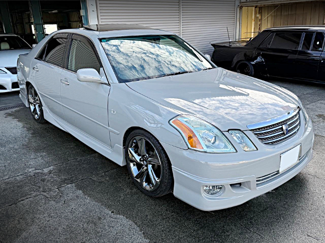 Front exterior of JZX110 MARK 2 GRANDE iR-V With BLIT FRONT END CONVERSION.