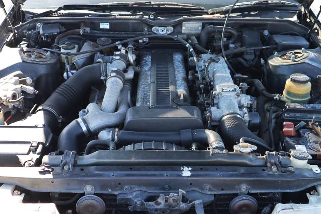 1JZ-GTE 2500cc Twin Turbo engine.