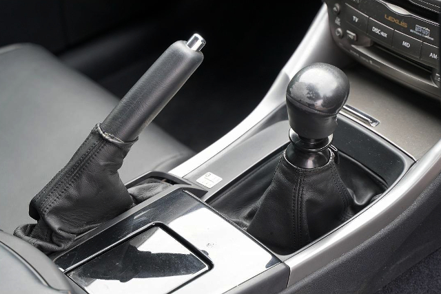manual shift and emergency brake.