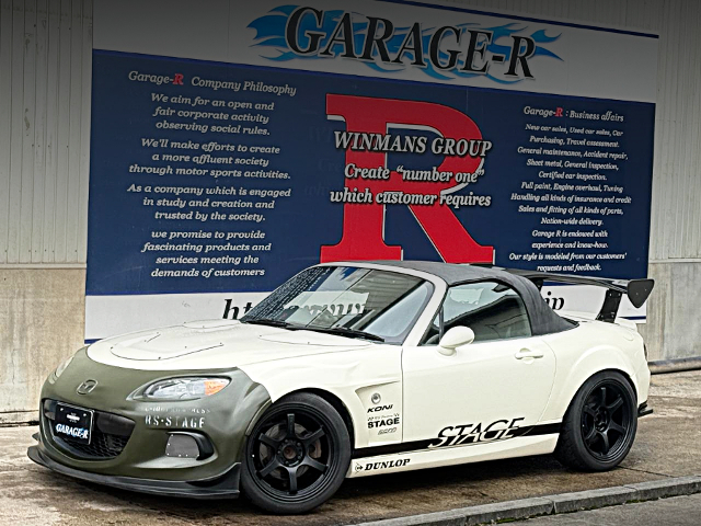 Front exterior of NCEC MAZDA ROADSTER.