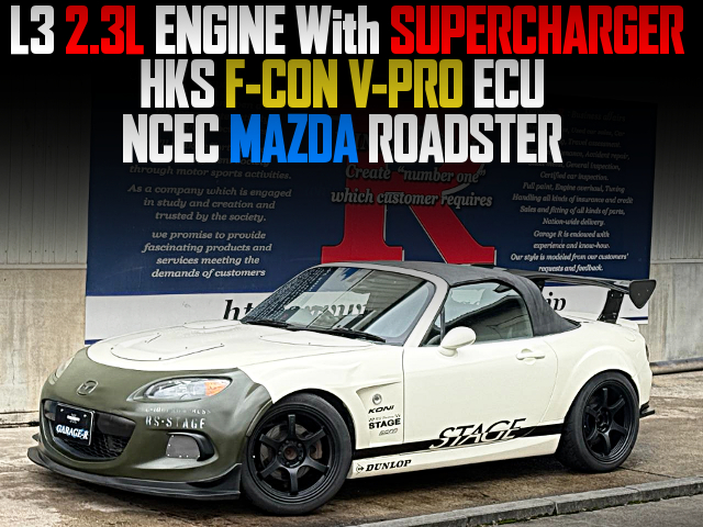 L3 2.3L ENGINE With SUPERCHARGER and HKS F-CON V-PRO ECU, in the NCEC MAZDA ROADSTER.