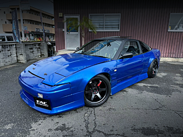 Front exterior of WIDEBODY NISSAN 180SX.