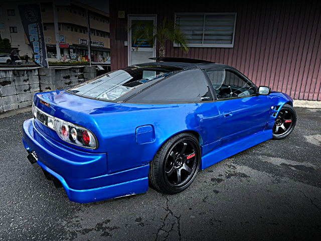 Rear exterior of WIDEBODY NISSAN 180SX.