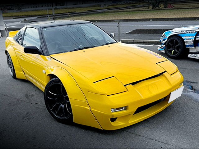 Front exterior of ROCKET BUNNY WIDEBODY 180SX.