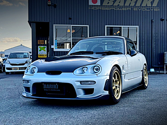 Front exterior of BARIKI DEMO CAR EA21R SUZUKI CAPPUCCINO.