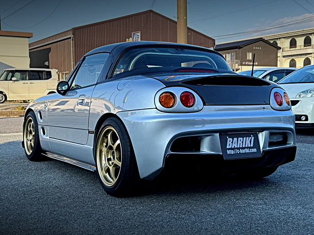 Rear exterior of BARIKI DEMO CAR EA21R SUZUKI CAPPUCCINO.