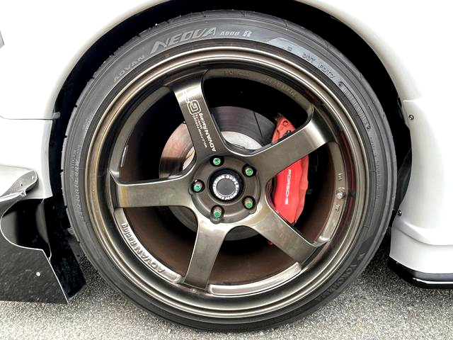 Porsche Brake caliper Installed FD3S RX-7.