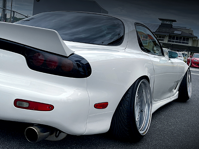 Rear side exterior of DEMON CAMBERS and WIDEBODY FD3S RX-7 TYPE-R.
