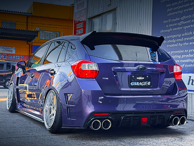Rear exterior of VAB Faced GP6 IMPREZA SPORT 2.0i.