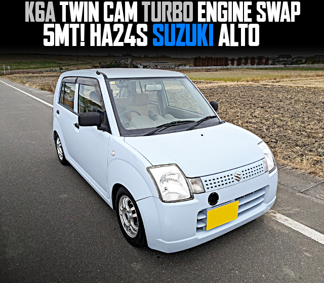 K6A TWIN CAM TURBO ENGINE swapped HA24S SUZUKI ALTO of 5MT.