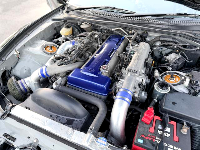 2JZ-GTE Twin turbo engine.