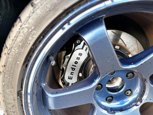 ENDLESS brake caliper installed VARIS WIDEBODY JZA80 SUPRA.