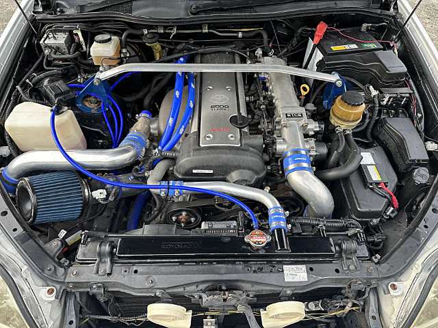 VVT-i 1JZ-GTE turbo engine.