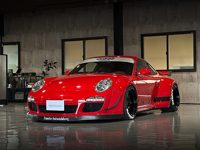 Front exterior of RWB WIDEBODY PORSCHE 997 CARERRA.