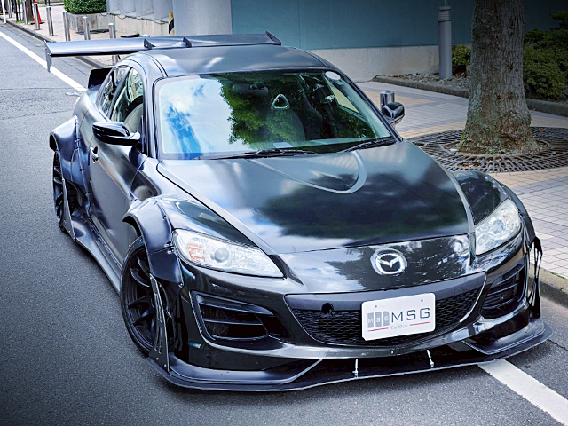 Front exterior of ROCKET BUNNY WIDEBODY SE3P RX-8.