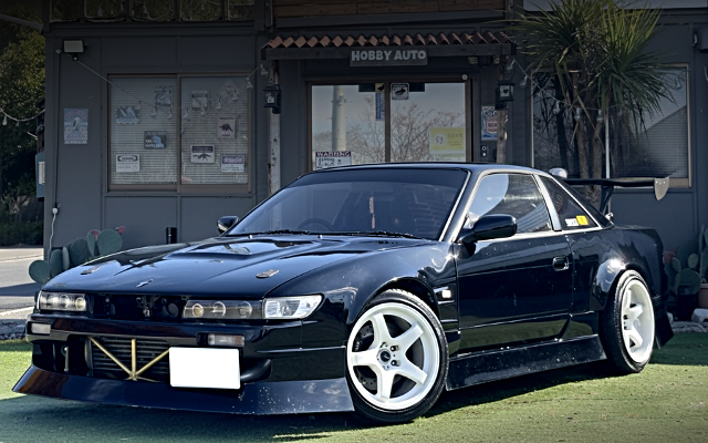 Front exterior of Drift Spec WIDEBODY S13 NISSAN SILVIA.