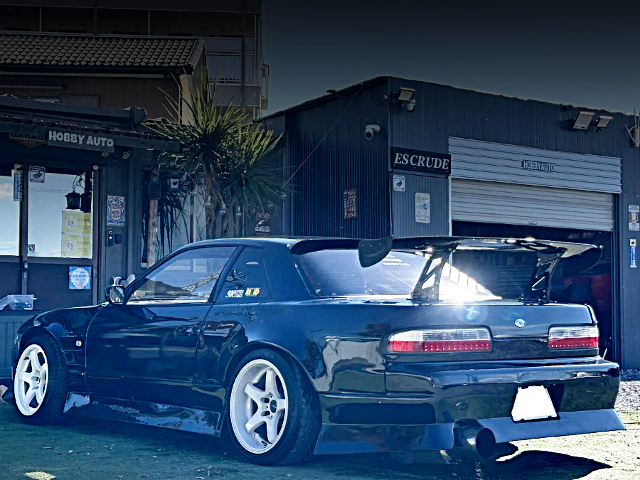 Rear exterior of Drift Spec WIDEBODY S13 NISSAN SILVIA.