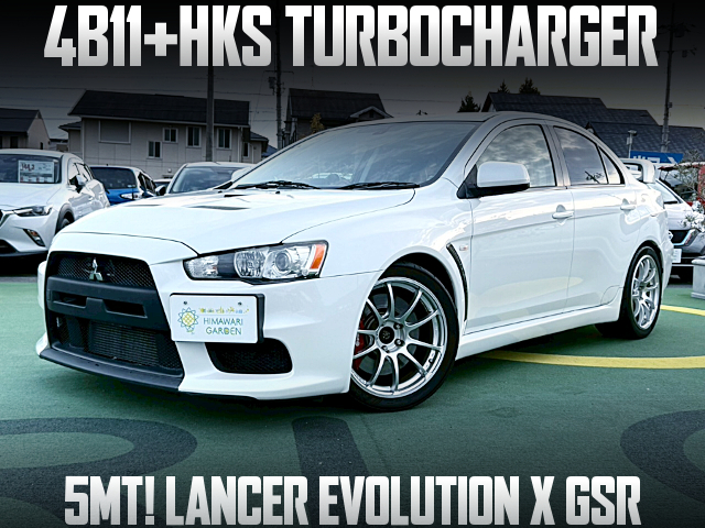 4B11 With HKS TURBOCHARGER in the LANCER EVOLUTION X GSR of 5MT.