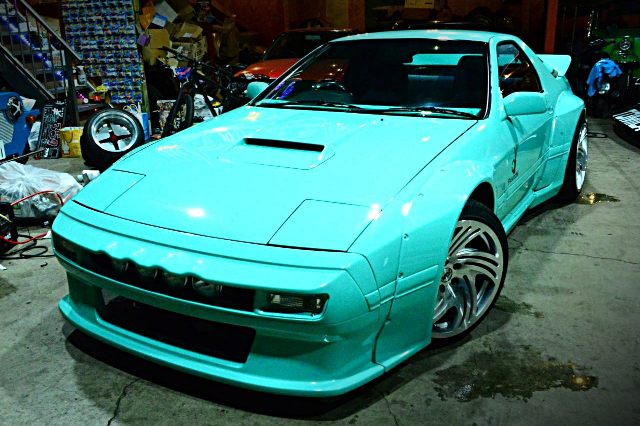 Front exterior of PANDEM WIDEBODY FC3S RX-7 GT-X.