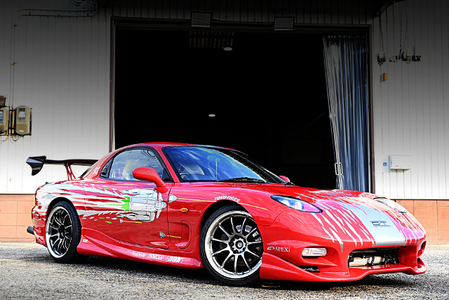 Front exterior of Modified FD3S MAZDA RX-7 TYPE-RS.