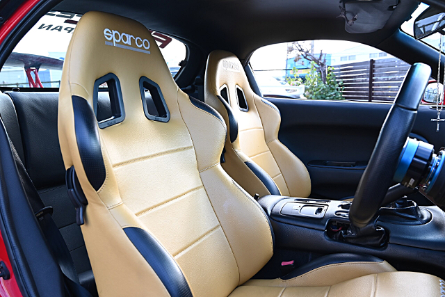 Interior seats of Modified FD3S MAZDA RX-7 TYPE-RS.