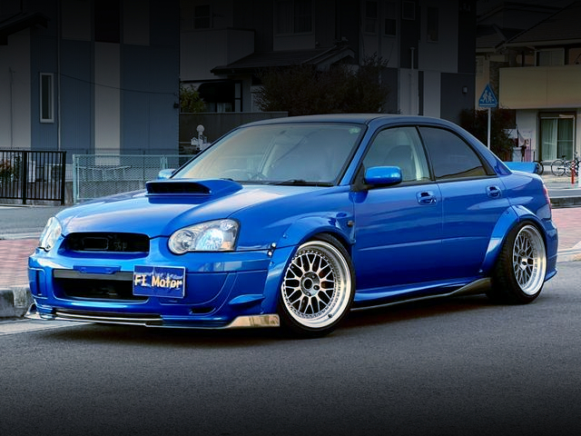 Front exterior of WIDEBODY GDB IMPREZA WRX STi.