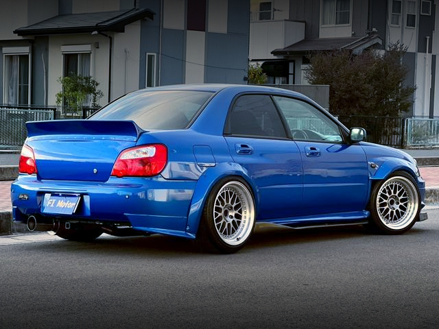 Rear exterior of WIDEBODY GDB IMPREZA WRX STi.