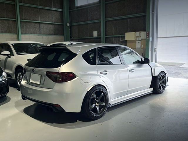 Rear exterior of GRB IMPREZA WRX STI.