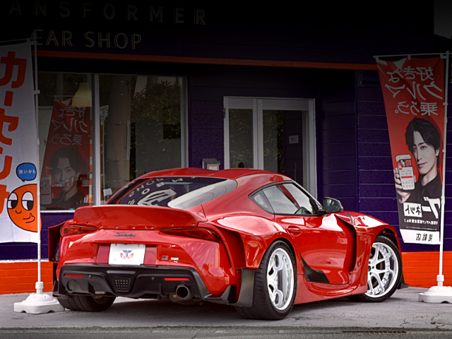 Rear exterior of HKS WIDEBODY DB22 GR SUPRA SZ-R.