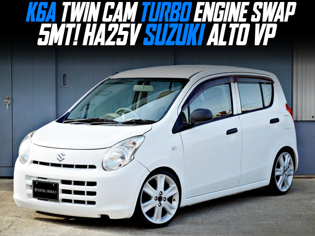 K6A TWIN CAM TURBO ENGINE swapped HA25V SUZUKI ALTO VP of 5MT.