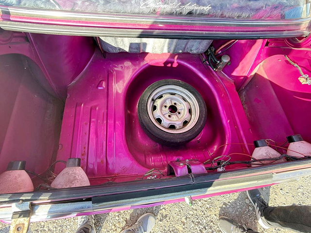 Trunk space of KAIDO RACER Build WORKS WIDEBODY HC231 LAUREL.