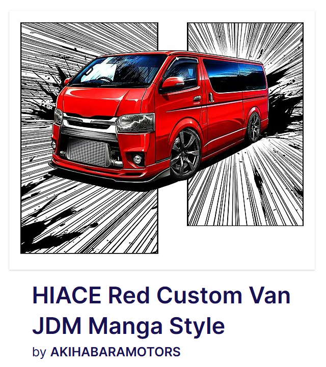 Custom Red HiAce 200 Series.