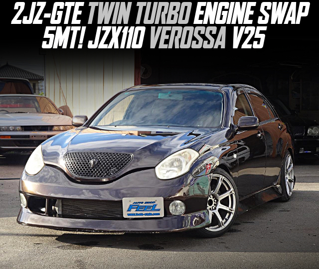 2JZ-GTE TWIN TURBO ENGINE swapped JZX110 VEROSSA V25 of 5MT.
